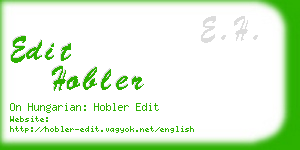 edit hobler business card